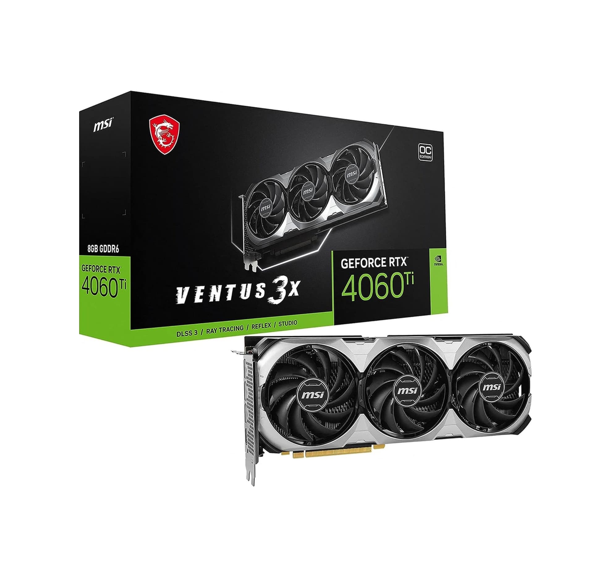 MSI NVIDIA GeForce RTX 4060 TI Ventus 3X E 8G OC 8 GB GDDR6 128 Bit Ekran Kartı