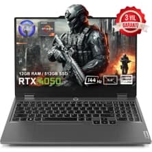 Lenovo LOQ 15ARP9 83JC00FHTR AMD Ryzen 7-7435HS 12GB DDR5 512GB SSD RTX4050 6GB 15.6 inç 144Hz Full HD FreeDos Gaming Laptop - Görsel 1