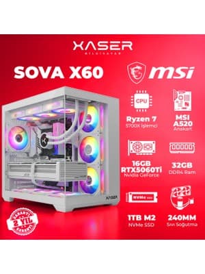 Xaser SOVAX60 Ryzen 7 5700X 32GB Ram 1tb M.2 Nvme SSD 16GB RTX5060TI Sıvı Soğutmalı Masaüstü Oyuncu Bilgisayarı fiyatı - EnUcuzSistem
