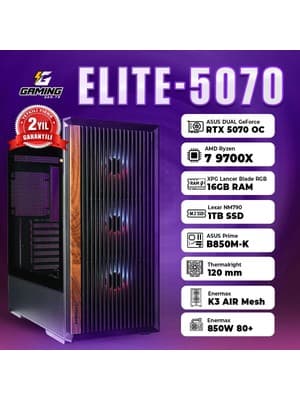 GamingGenTR ELITE-5070 / AMD Ryzen 7 9700X Tray / ASUS Dual GeForce RTX 5070 12GB / 16GB Ram / 1TB SSD OEM Paket fiyatı - EnUcuzSistem