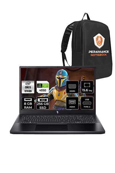 ACER Nitro V15 İ5-13420H 8gb 256gb Ssd Rtx4050/6gb 15.6'' Fhd 144hz Fdos & Per4 Çanta - Görsel 1