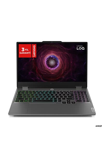 LENOVO LOQ AMD Ryzen 7-7435HS 24GB 1TB SSD RTX4070 8GB GDDR6 FreeDOS 15.6" FHD IPS 144Hz 115W Gaming Laptop - Görsel 1