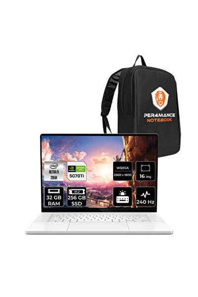 ASUS ROG Zephyrus G16 Ultra 9 285H32GB 256GB SSD RTX5070Ti/12GB 240Hz 16'' 2.5K FDOS Gaming & PER4 - Görsel 1