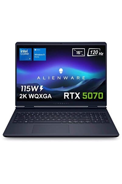 Dell Alienware 16 Aurora Core 9-270h 32gb Ddr5 1tb Ssd Rtx5070 8gb 115w 16 Inç 2k 120hz W11h Gaming - Görsel 1