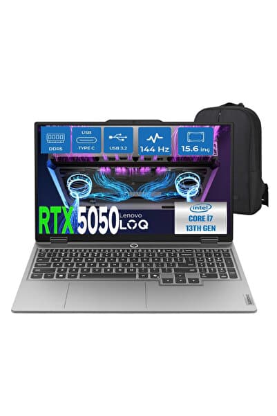 LENOVO Loq Intel Core I7-13700HX 24GB 512GB SSD RTX5050 (8gb+100W) IPS 144Hz Windows 11 Pro 15.6" Notebook - Görsel 1
