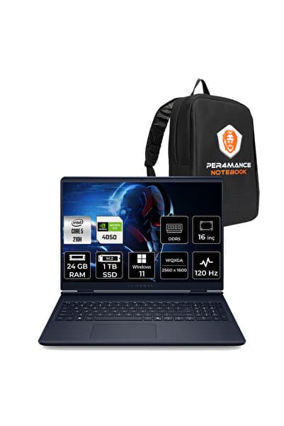 Dell Alienware 16 Aurora Core5 210H 24GB 1TB SSD RTX4050/6GB 85W 16" 2K QHD+ W11H Gaming Laptop - Görsel 1