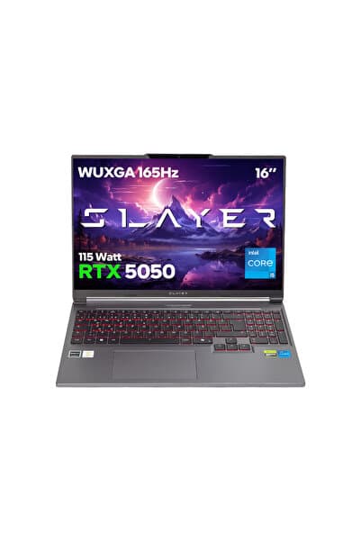 Game Garaj Slayer X5T-5050 C7 Intel Core i5 13500HX 16GB RAM 1TB SSD RTX5050 16" WUXGA 165Hz IPS FreeDOS - Görsel 1