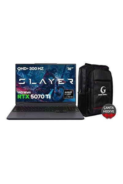 Game Garaj Slayer R9T-5070Ti C2 AMD Ryzen 9 9955HX 64GB RAM 2TB SSD RTX5070Ti 16 - Görsel 1