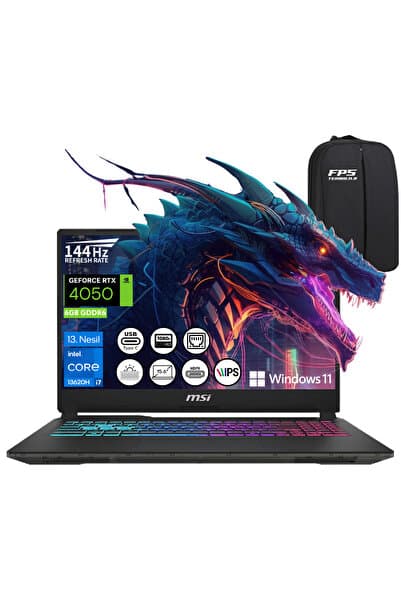 MSI CYBORG 15 i7-13620H RTX4050 16GB RAM 1TB SSD 15.6" FHD IPS 144Hz W11 Taşınabilir Bilgisayar - Görsel 1