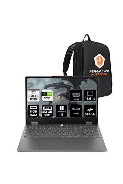 LENOVO LOQ Essential i5 13450HX 8GB 512GB SSD RTX5050/8GB 65W 15.6" FHD W11H Gaming Laptop - Görsel 1