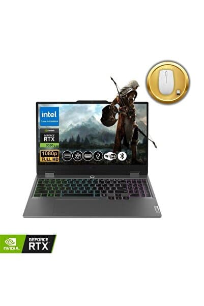 LENOVO LOQ Gaming Notebook i5-12600HX 16GB RAM 1TB SSD RTX3050 6GB 15.6" FHD 144Hz IPS FreeDOS 83GS0 - Görsel 1