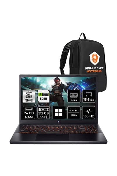ACER Nitro V15 i7 13620H 24GB 512GB SSD RTX5060/8GB 15.6" FHD 165Hz W11H Gaming Laptop - Görsel 1