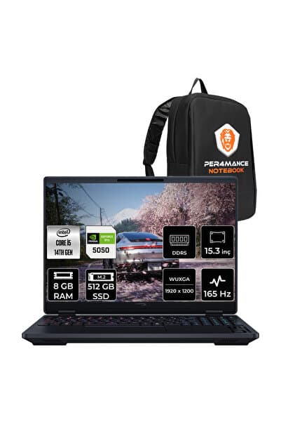 HP Hyperx Omen 15 i5 14500HX 8GB 512GB SSD RTX5050/8GB 15.3" WUXGA 165Hz FDOS Gaming Laptop - Görsel 1