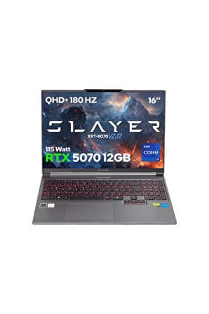 Game Garaj Slayer X9T-5070 V2.12 C3 Intel Core i9 14900HX 64GB RAM 2TB SSD RTX5070 16" 180Hz QHD+ IPS FreeDOS Gaming Laptop - Görsel 1