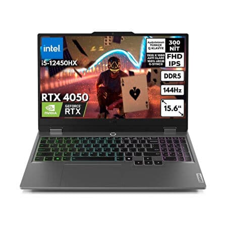 Lenovo Loq I5-12450HX 24-Gbddr5 2 Tbssd RTX4050 (6gb) 105W 15.6" Fhd 144Hz Freedos Oyuncu Bilgisayarı 83GS009ATRHMF12 - Görsel 1
