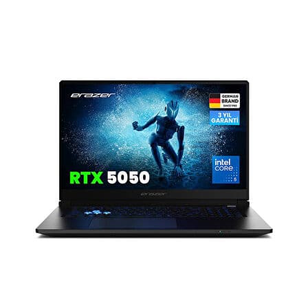 ERAZER Scout 17 E1 MD600006 Intel Ultra 5 210H 16GB RAM 1TB SSD RTX5050 17" 144Hz FHD IPS FreeDOS Oyuncu Laptop - Görsel 1