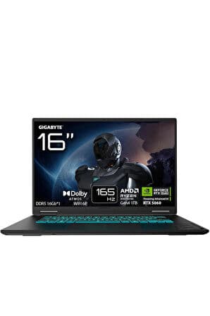 Gaming A16 Laptop Ryzen7 260 16.0 FHD+165Hz RTX5060 GDDR7 8G- DDR5 16GB*1 Gen4 1TB Dolby Atmos - Görsel 1
