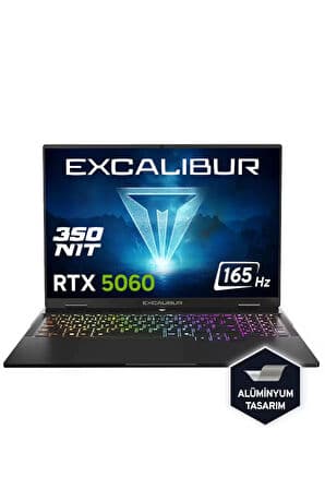 Casper Excalibur G915 Intel Core 7-240H 32GB 1TB RTX5060 165HZ 16" Freedos Gaming Laptop G915.240H-DF60X-C - Görsel 1