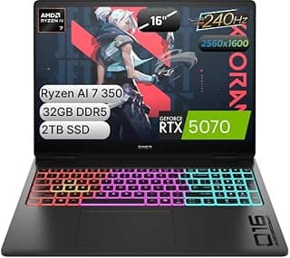 HP Omen 16 | NVIDIA® GeForce RTX™ 5070 8GB | AMD Ryzen™ AI 7 350 | 32 GB DDR5 RAM | 2 TB PCIe® Gen4 NVMe™ M.2 SSD | 16 inç 60-240 Hz 3 ms IPS Ekran | FreeDOS | Oyun Bilgisayarı | C12CHEA - Görsel 1