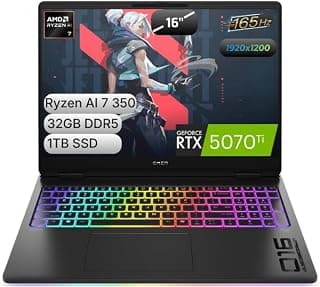 HP Omen Max 16 | NVIDIA® GeForce RTX™ 5070 Ti 12GB | AMD Ryzen™ AI 7 350 | 32 GB DDR5 RAM | 1 TB SSD | 16 inç 60-165 Hz 3 ms IPS Ekran | FreeDOS | Oyun Bilgisayarı | BQ1Y2EA - Görsel 1