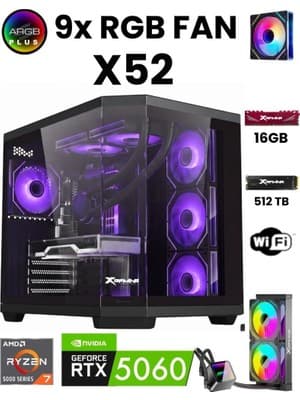XGaming X52 Ryzen 7 5700X 16GB 512GB M.2 SSD 8gb RTX5060 Sıvı Soğutmalı Oyuncu Oem Seti fiyat karşılaştırması - EnUcuzSistem
