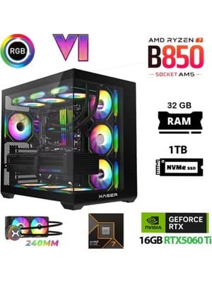 Xaser Lexus X690 Ryzen 7 7800X3D 32GB Ram 1tb M.2 Nvme SSD 16GB RTX5060 Ti Sıvı Soğutmalı Masaüstü Oyuncu Bilgisayarı fiyatı - EnUcuzSistem